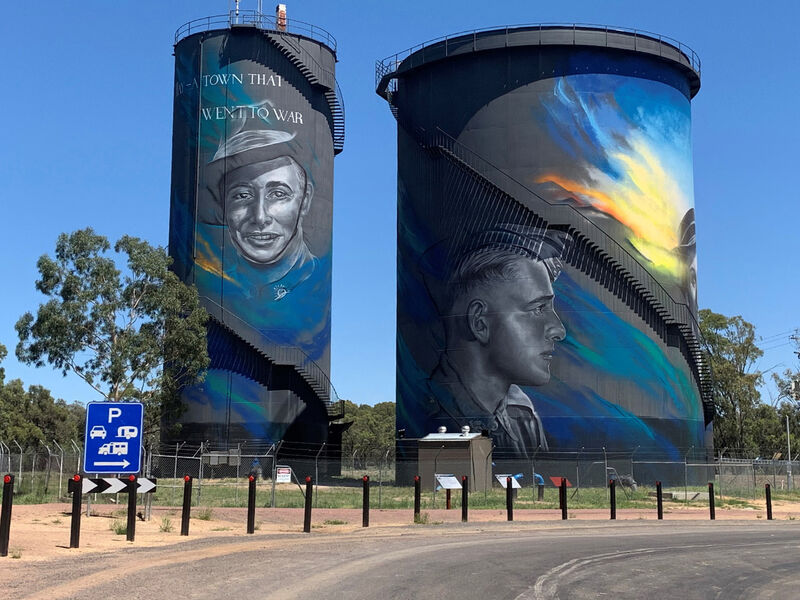 Hay Water Tower Art